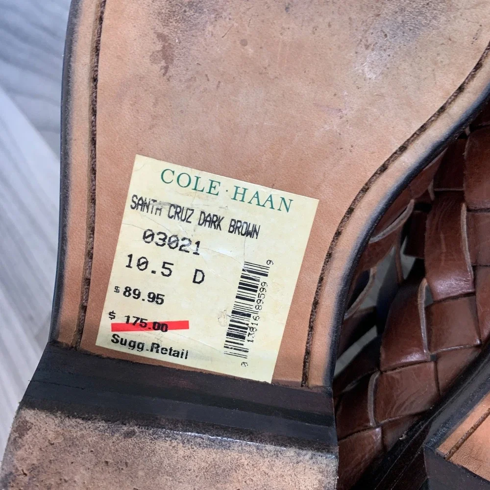 Cole Haan Resort Huarache Vintage Woven Leather Sandals Mens 10.5 D Shoes 09237